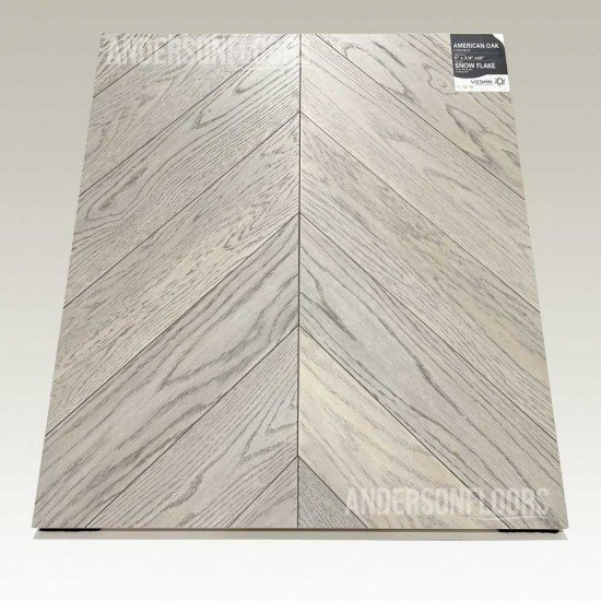 Vidar American Oak Chevron - Snow Flake